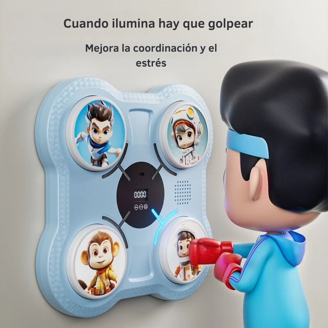 Máquina de boxeo inteligente infantil+ guantes de 3 a 12 años